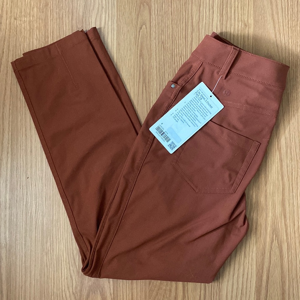❤️ Lululemon City Sleek 5 Pocket 7/8 Pant Dark Terracotta Size 4 NWT